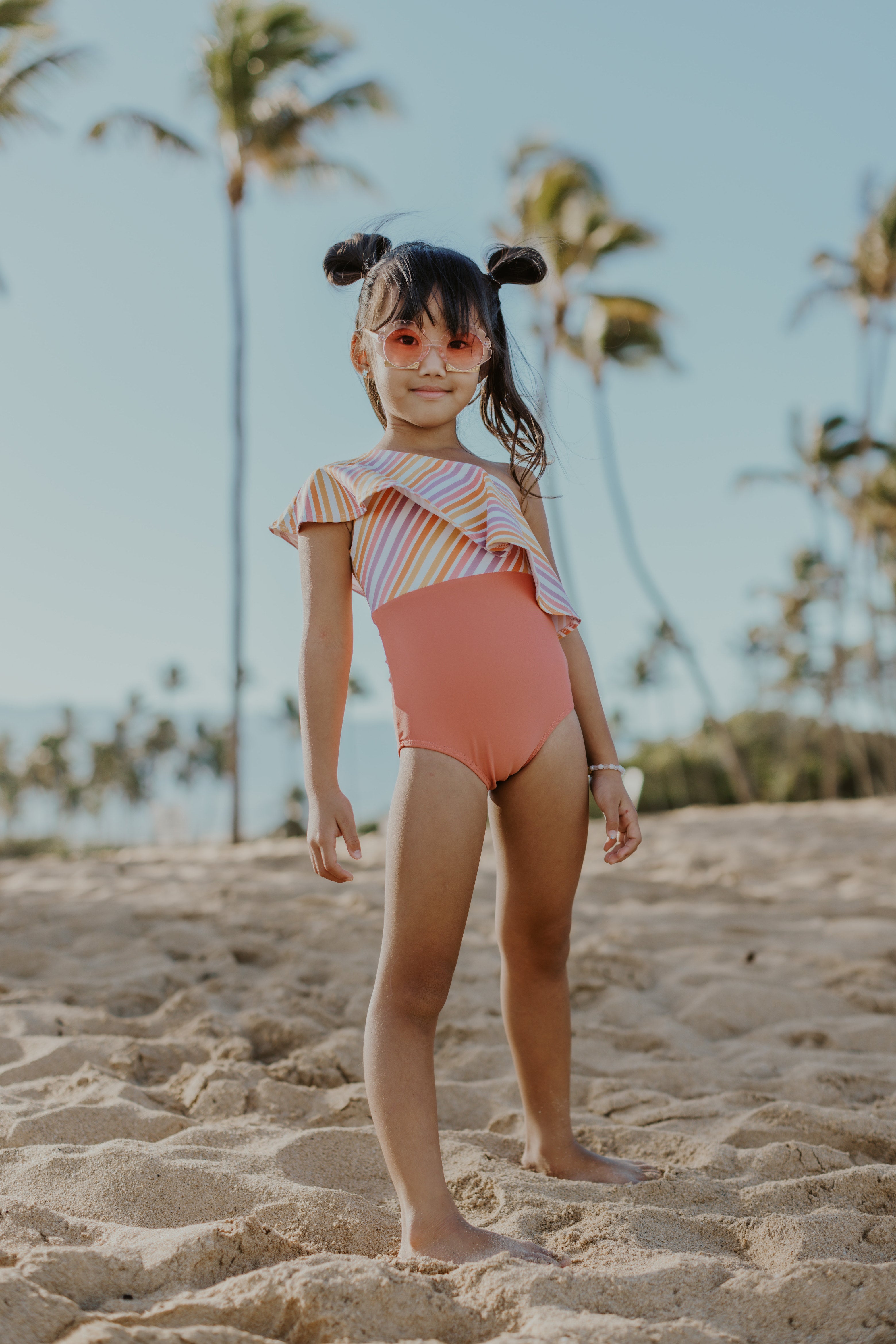 Tropicana One Shoulder Swim Suit – Saint Ida