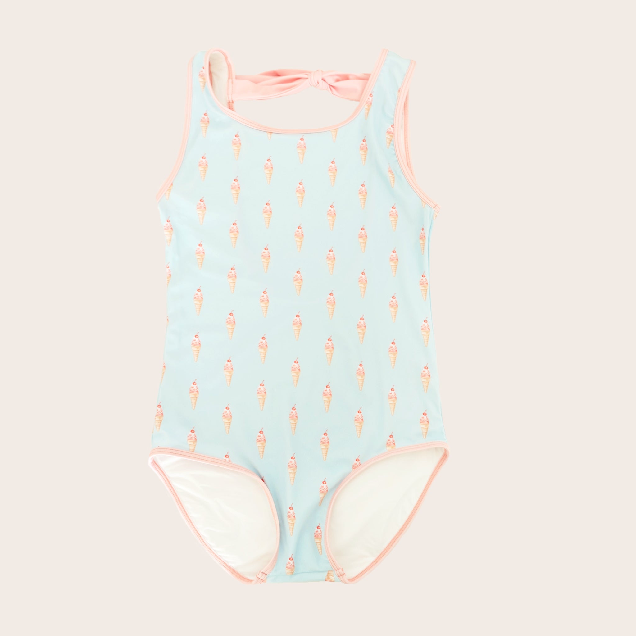 Cherry Sundae One Piece Tank - Retro Kids' Swimwear – Saint Ida