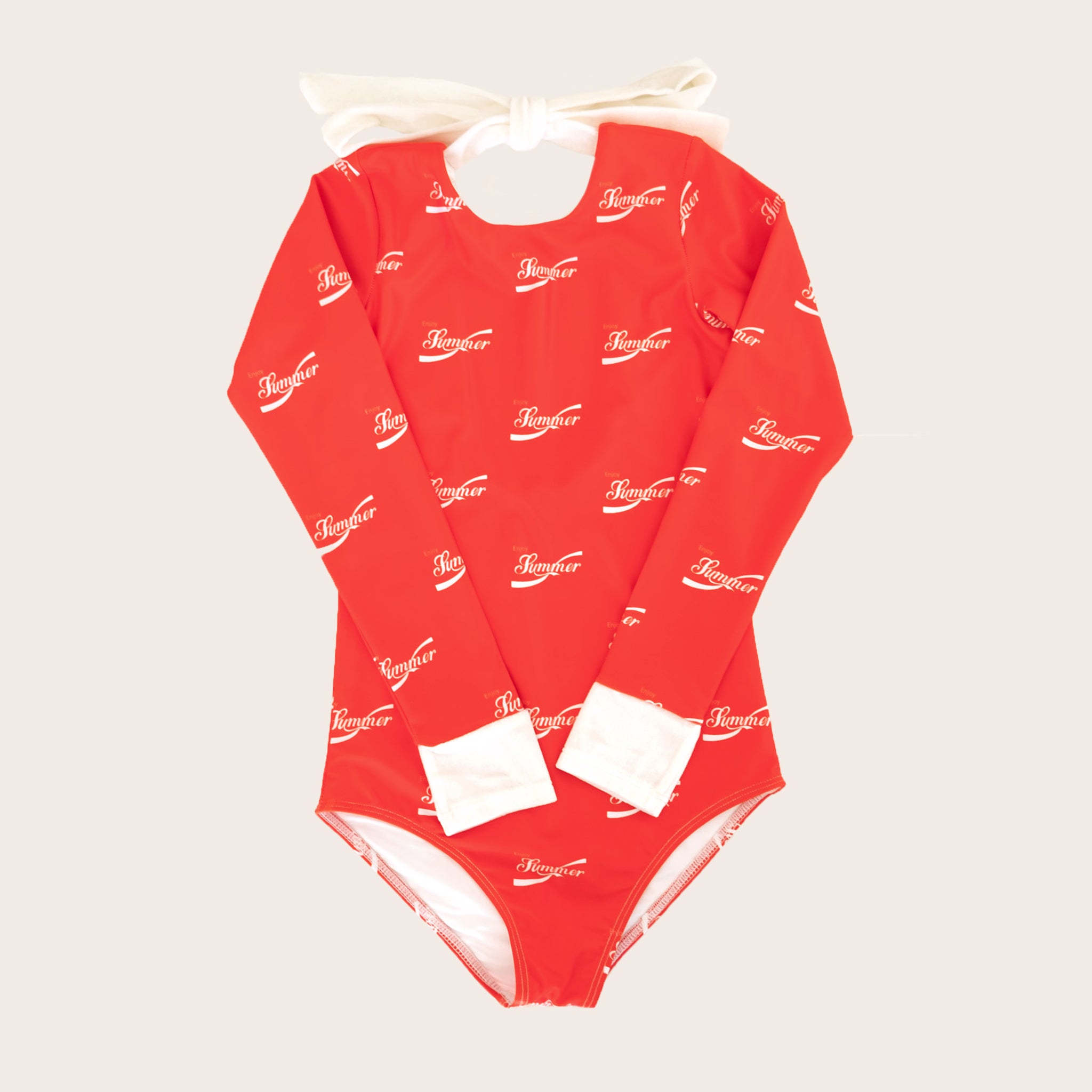 Enjoy Summer One Piece Long Sleeve - Retro Kids' Swimwear