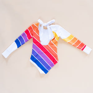Bold Rainbow Long Sleeve Swim - Sample