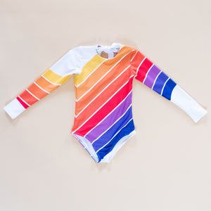 Bold Rainbow Long Sleeve Swim - Sample