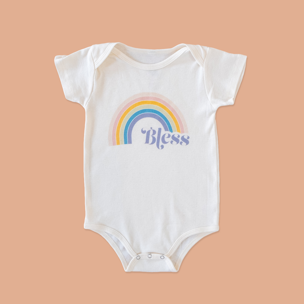 the product photo os the bless onesie