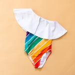 Retro Primary One Shoulder Swim Suit - Restock