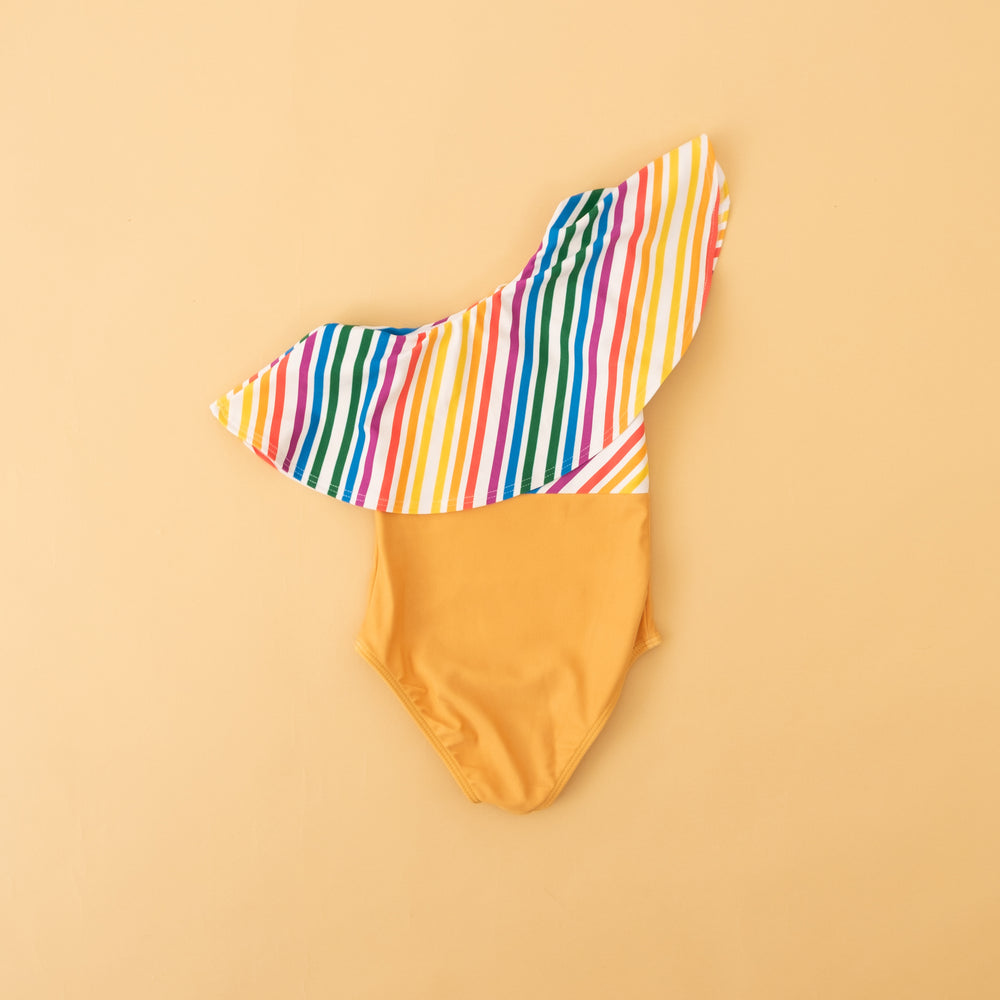
                  
                    Fruit Stripe One Shoulder Swim Suit
                  
                