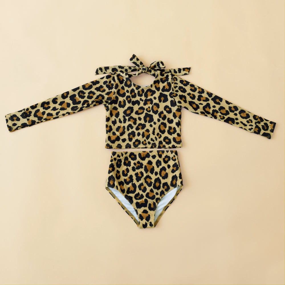 Leopard Two Piece Rash Guard