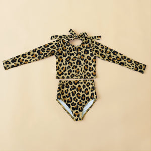 Leopard Two Piece Rash Guard
