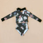Moody Floral Two Piece Rash Guard
