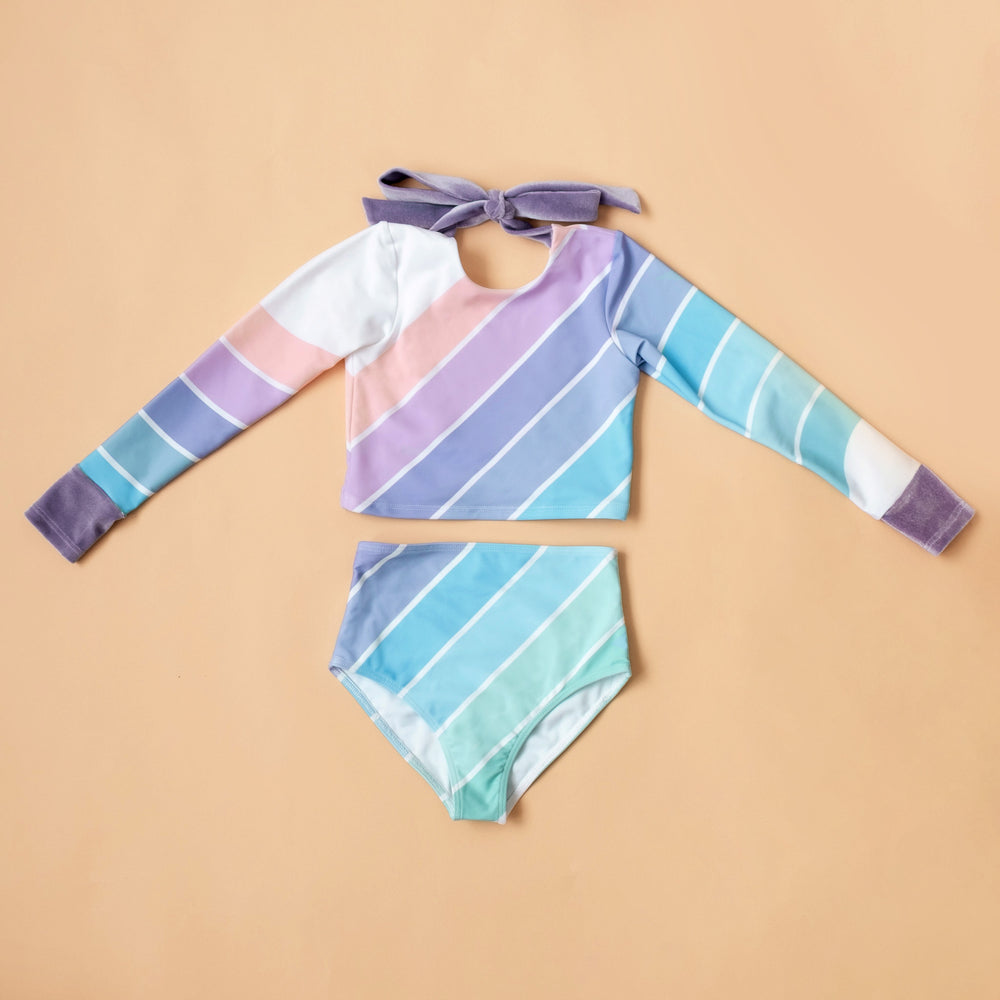 Minty Pastel Two Piece Swim - Restock