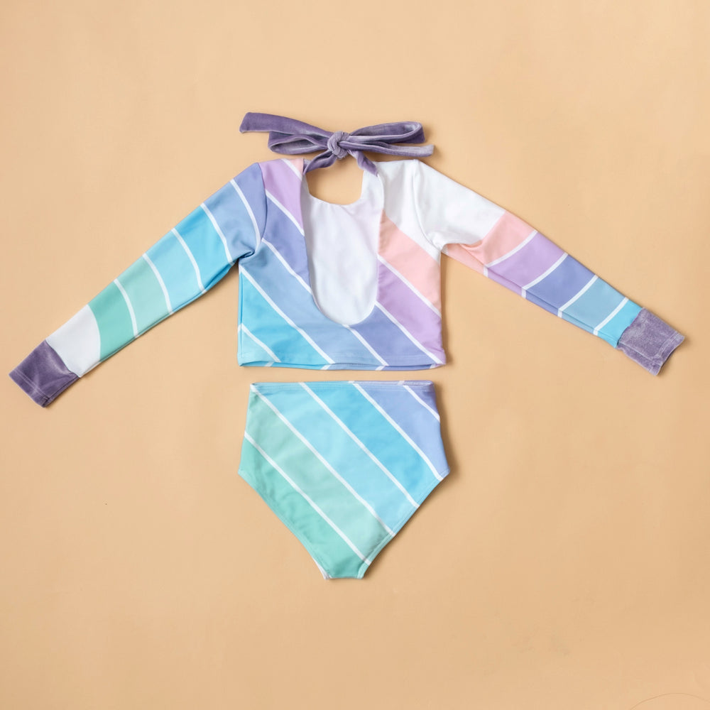 Minty Pastel Two Piece Swim - Restock