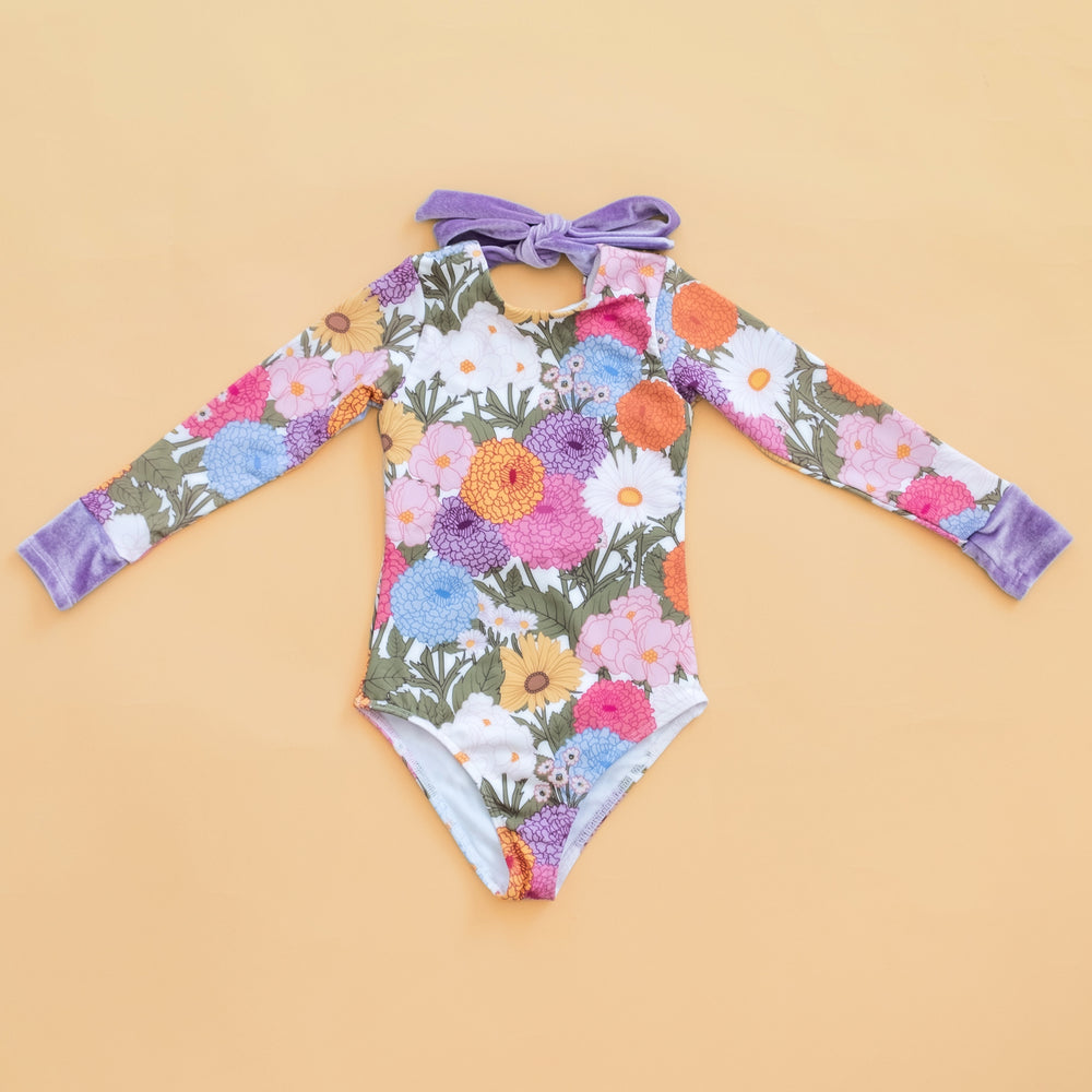 Island Floral Long Sleeve Swim
