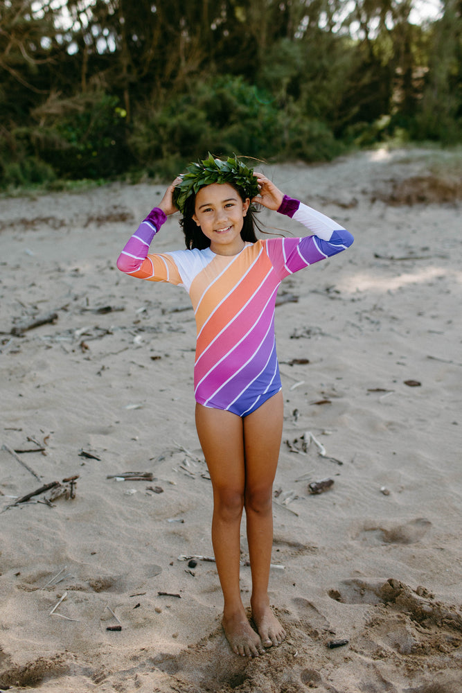 Gold Coast Rainbow Long Sleeve Swim