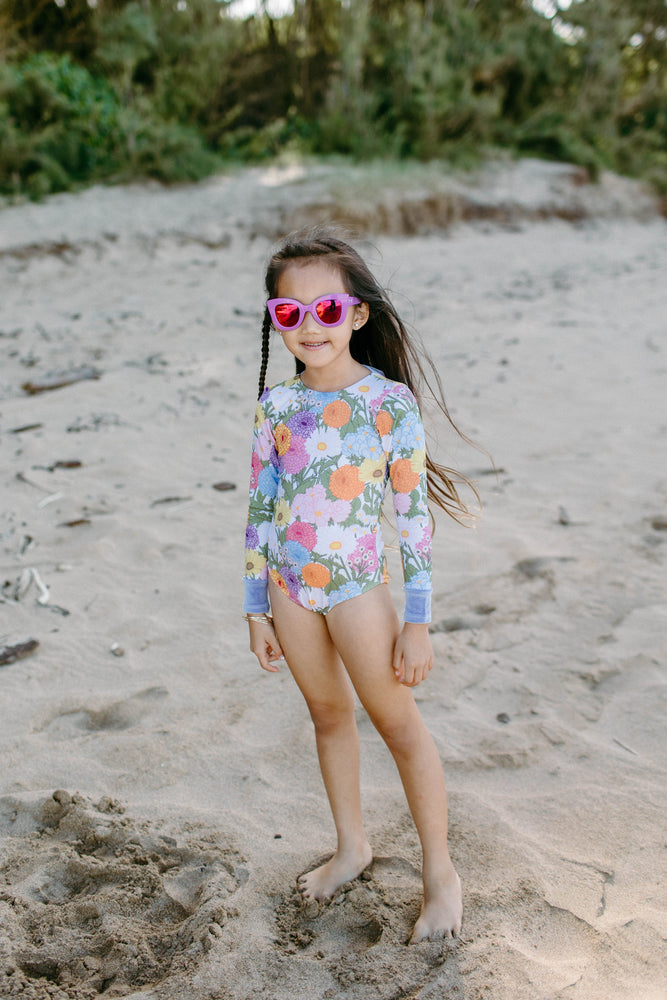 Island Floral Long Sleeve Swim