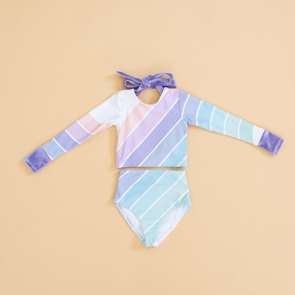 Minty Pastel Two Piece Rash Guard