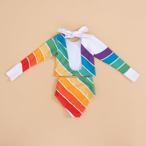 Retro Primary Two Piece Rash Guard