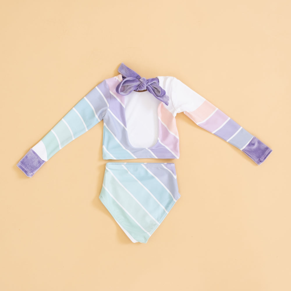 Minty Pastel Two Piece Rash Guard